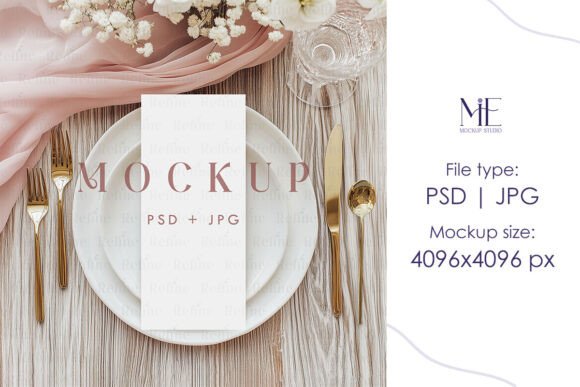 4x9 Menu Card Mockup for Creative Projects