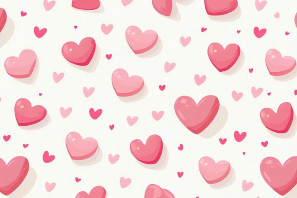 A Pattern of Pink Hearts Background for Creative Projects