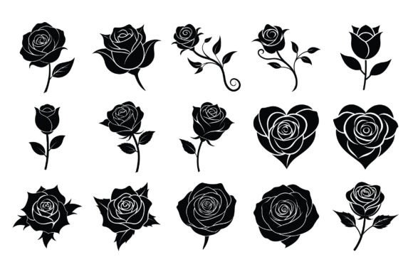 A Rose Vector Silhouette Vector: A Versatile Design Asset for Multiple Applications