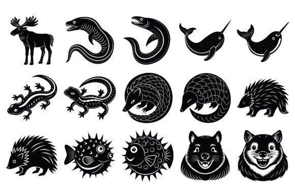 Animals Silhouette Vector - Vol 17: Creative Uses and Ideas