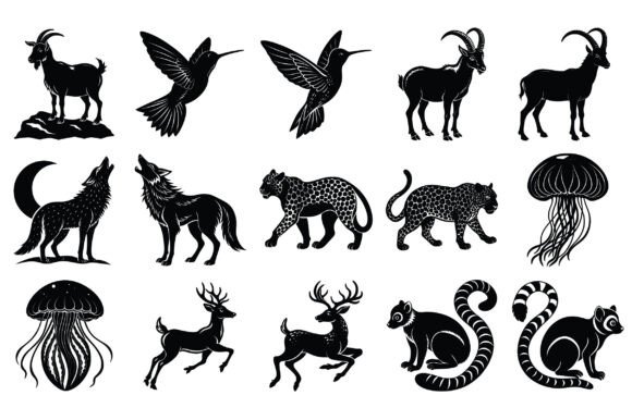 Animals Silhouette Vector -Vol 7: A Versatile Design Resource