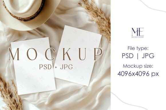 Boho Wedding Invitation Card Mockup 5x7: A Creative Tool for Stunning Designs