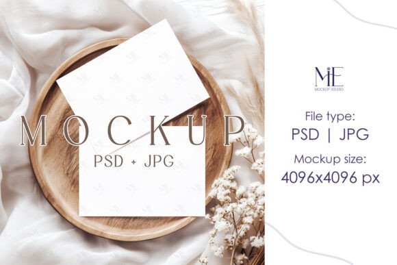 Boho Wedding Invitation Card Mockup Set: A Versatile Tool for Creative Professionals