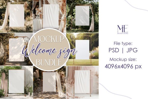 Bundle Welcome Sign Mockup Seating Chart
