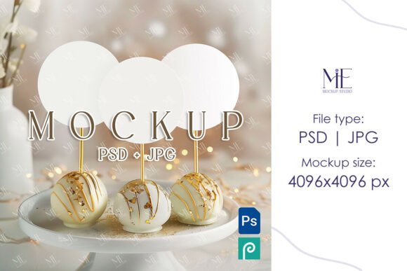 Cake Pop Tag Mockup PSD Baby Shower: A Strategic Tool for Elevating Dessert Branding