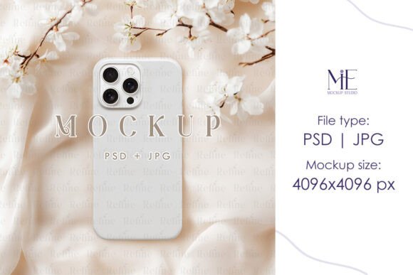 Case Smartphone Mockup, IPhone 15 Pro