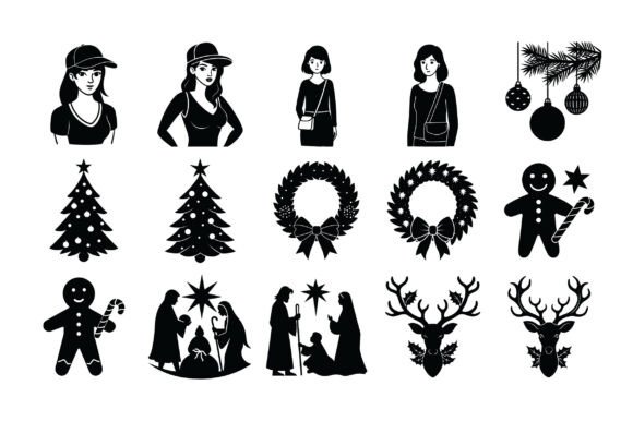 Christmas Silhouette Vector: A Premium Design Asset for Holiday Creativity