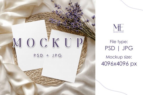 Double Invitation Mockup Greeting Card