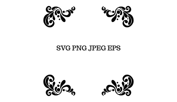 Elegant Frame with Corner Flourishes PNG: A Timeless Design Element for Modern Creations