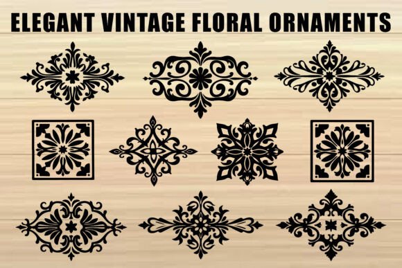 Laser Cut Floral Ornament Set: A Timeless Design Tool for Creative Projects