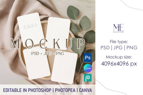 Poker Card Mockup Canva Rounded Cards
