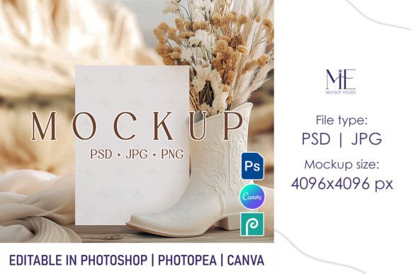 Western Invitation Mockup, Rodeo Invite